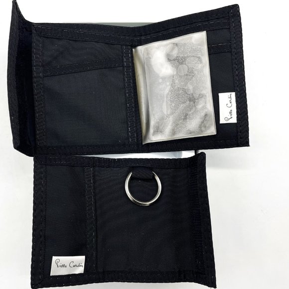 Pierre Cardin Hook & Loop Black Nylon‎ Wallet and Key Holder Gift Set Box-NWOT - Picture 3 of 4